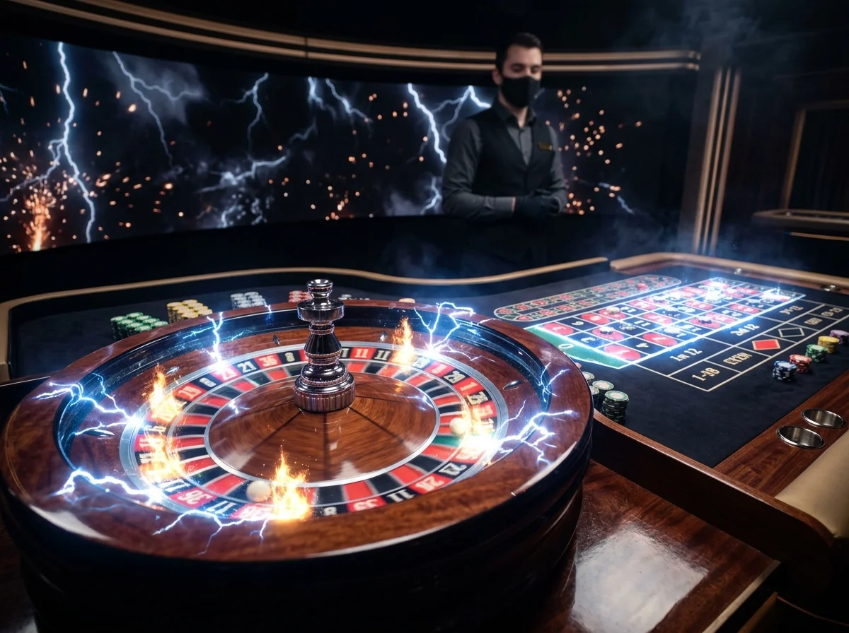 Lightning Roulette live bord på Holyluck Casino